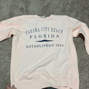 Panama City beach crewneck size M pink and navy blue